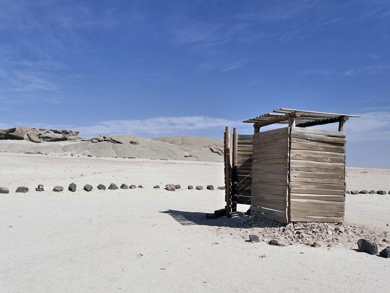 Einzige Toilette auf dem Weg nach Swakopmund