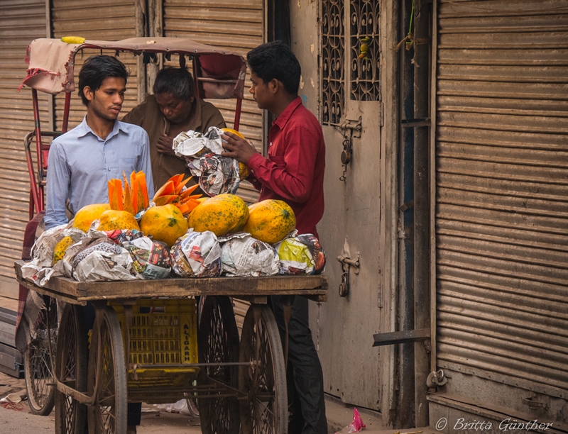 Obstverkauf in Old Delhi