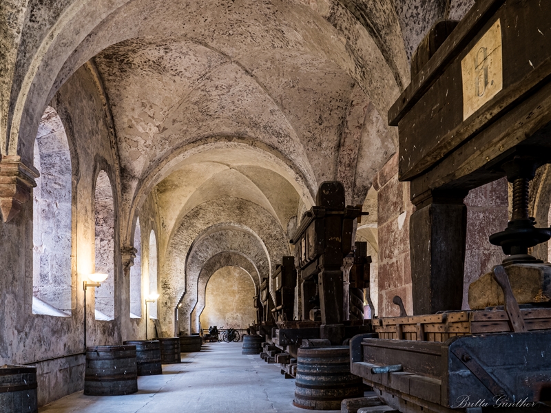 Alte Weinpressen im Kloster Eberbach